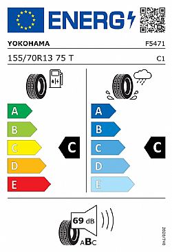 Yokohama 155/70R13 75T BLUEARTH AE01 (Εως 10-ατοκες δοσεις)