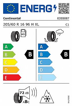 Continental 205/60R16 96H XL AllSeasonContact  (Εως 10-ατοκες δοσεις)