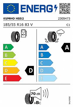 KUMHO 185/55R16 83V HS52 (Εως 10-ατοκες δοσεις)